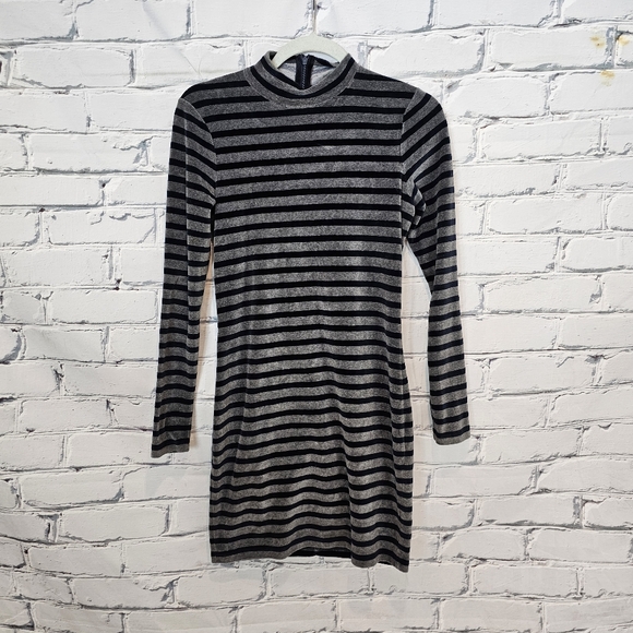 T Alexander Wang Velour Striped Dress - Picture 2 of 7